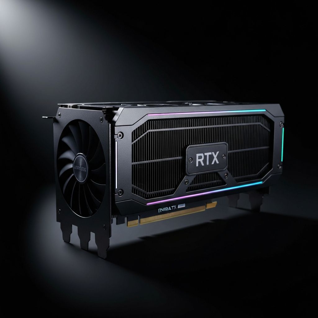 Placa de vídeo RTX em close-up